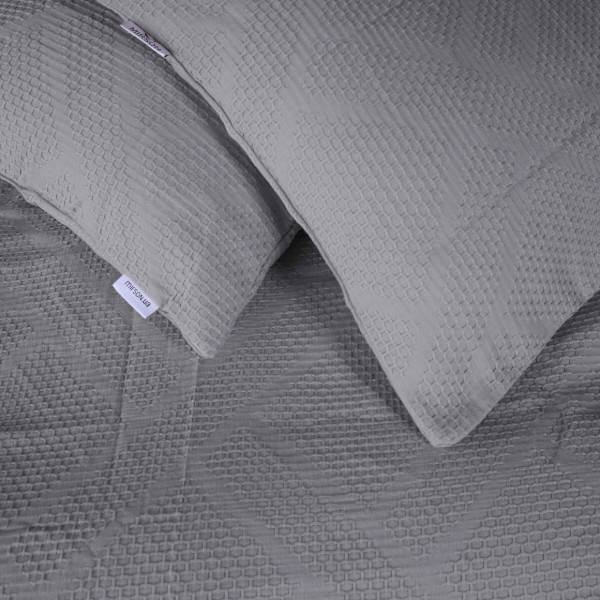 Фото - Комплект постільної білизни дитячий MirSon №20-02 Waffle Gray 110х140 (2200011032825)